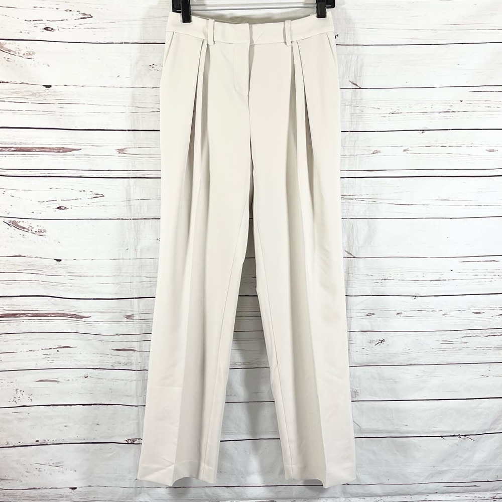 Calvin Klein Dress Pant Women’s Size 6 Straight Leg Beige Pleated